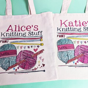 Personalised Knitting Bag, Knitting Gift, Knitters, Mother's day, Knitter, Yarn Bag, Mom Gift, Knitting Project Bag, Knit, knitting bag image 9