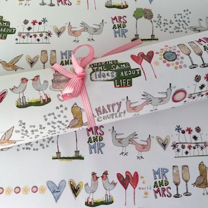 Carta da regalo per matrimonio, tre fogli, carta da regalo per matrimonio, carta da regalo per anniversario, carta da regalo Love, carta riciclata
