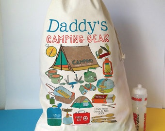 Personalisierter Camping Ausrüstung Sack, Natur Geschenk, Vatertag
