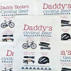 Personalised cycling storage sack, Mountain Bike Gift, Cycling kit, bike, gift for him, Fathers day, Daddy, Cycling gifts, bicycle gift image 8