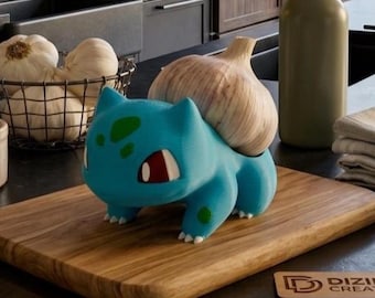 Porta aglio o fioriera Bulb-a-Garlic - Regalo per gamer stampato in 3D - Ispirato a Bulbasaur