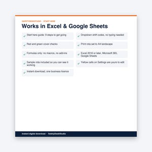 Roostersjabloon, personeelsrooster en ploegendienstplanner, wekelijks en maandelijks rooster met loonkosten | Excel- en Google Sheets-sjabloon afbeelding 8