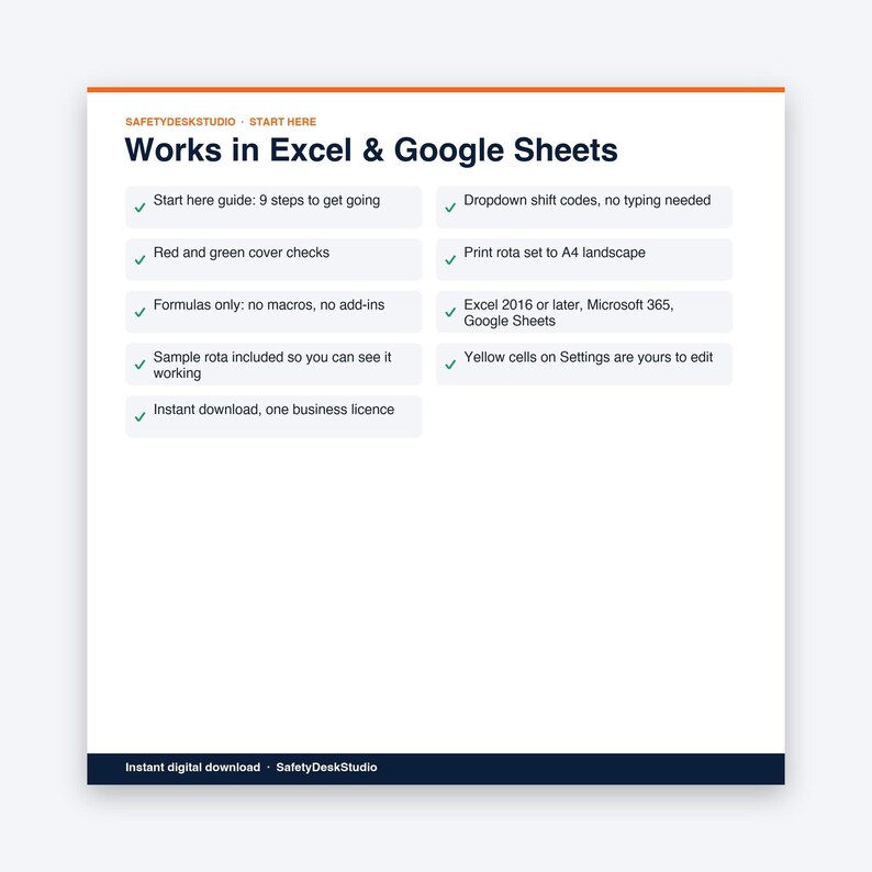 Roostersjabloon, personeelsrooster en ploegendienstplanner, wekelijks en maandelijks rooster met loonkosten | Excel- en Google Sheets-sjabloon afbeelding 8