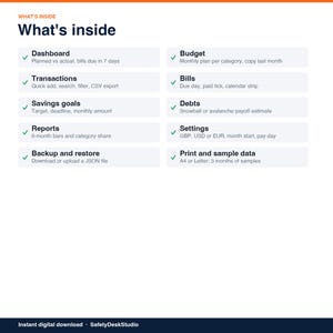 Budget App | Offline Monthly Budget Planner and Bill Tracker for UK Households | Works in Any Browser, No Subscription image 2