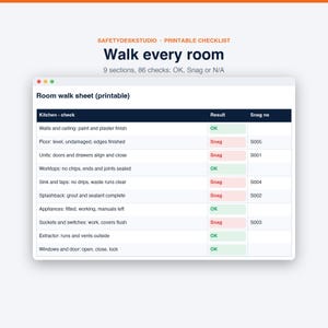 Modello per la lista dei difetti / Strumento di monitoraggio dei difetti di costruzione, lista di controllo finale e checklist di consegna / Modello per Excel e Fogli Google immagine 6