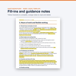Employee Handbook Template UK | Staff Handbook, New Starter Checklist, Induction and Probation Review | Word and Excel Pack image 3