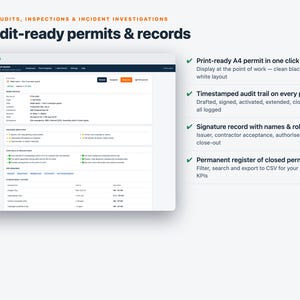 Permit to Work System | Offline Web App, 16 Permit Types, Approvals, Gas Tests & Expiry Tracker | ISO 45001 OSHA Aligned | Fully Editable image 7