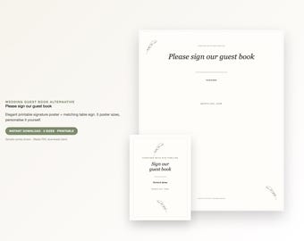 Wedding Guest Book Alternative Fillable Signature Board