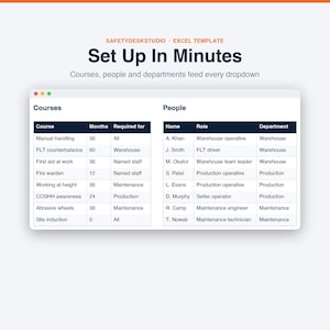 Training Matrix Excel Template | Employee Training Tracker, Staff Training Log, Skills Matrix | Excel and Google Sheets Template image 6