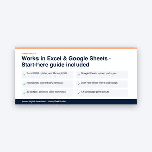 Sjabloon voor onderhoudsschema | Apparatuurregister, activa-tracker, PPM-, LOLER- en PUWER-logboek | Sjabloon voor Excel en Google Sheets afbeelding 8