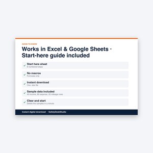 Small Business Bookkeeping Spreadsheet UK | Self Employed Income and Expense Tracker, VAT and Mileage | Excel & Google Sheets Template image 8