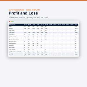 Small Business Bookkeeping Spreadsheet UK | Self Employed Income and Expense Tracker, VAT and Mileage | Excel & Google Sheets Template image 3