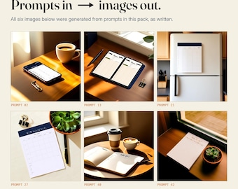 AI Image Prompts Pack | Editorial Mockups, ChatGPT, Midjourney (Instant Download)