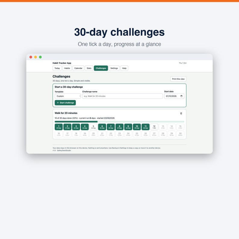 Habit Tracker App | Offline Habit and Streak Tracker for Daily Routines | Works in Any Browser, No Subscription image 7