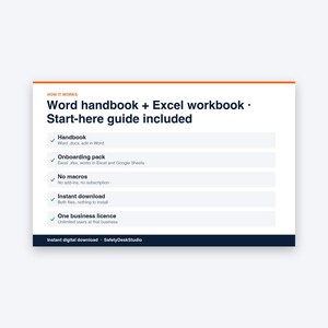 Employee Handbook Template UK | Staff Handbook, New Starter Checklist, Induction and Probation Review | Word and Excel Pack image 8
