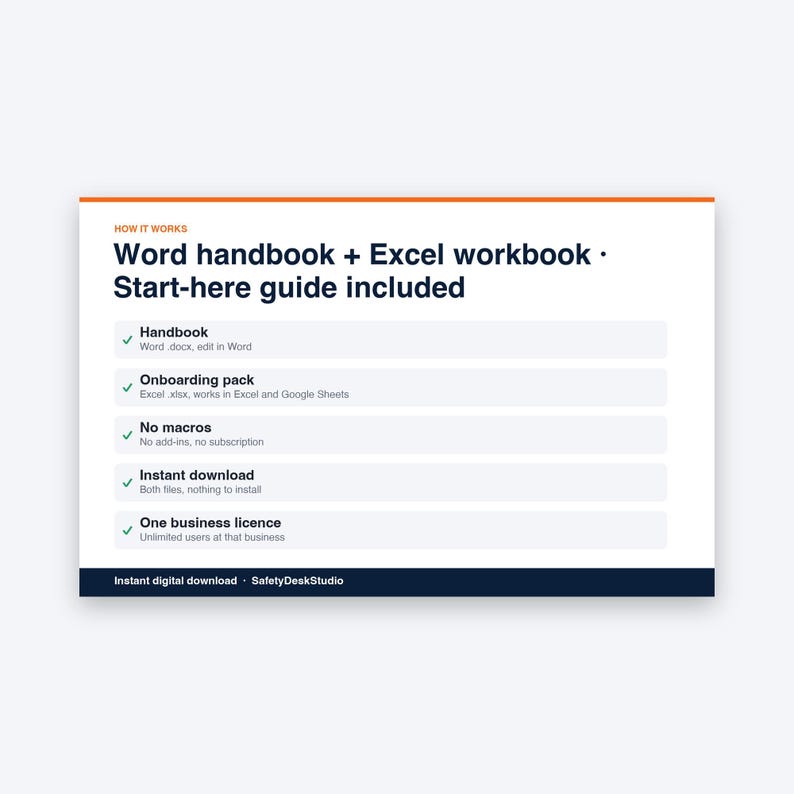 Employee Handbook Template UK | Staff Handbook, New Starter Checklist, Induction and Probation Review | Word and Excel Pack image 8