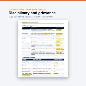 Employee Handbook Template UK | Staff Handbook, New Starter Checklist, Induction and Probation Review | Word and Excel Pack image 5