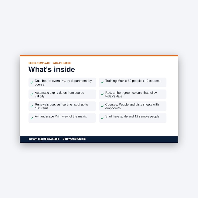 Training Matrix Excel Template | Employee Training Tracker, Staff Training Log, Skills Matrix | Excel and Google Sheets Template image 2