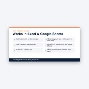 Training Matrix Excel Template | Employee Training Tracker, Staff Training Log, Skills Matrix | Excel and Google Sheets Template image 8