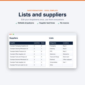 Inventory Spreadsheet | Stock Tracker with Reorder List and Stock Take Sheet | Small Business Inventory | Excel & Google Sheets Template image 6