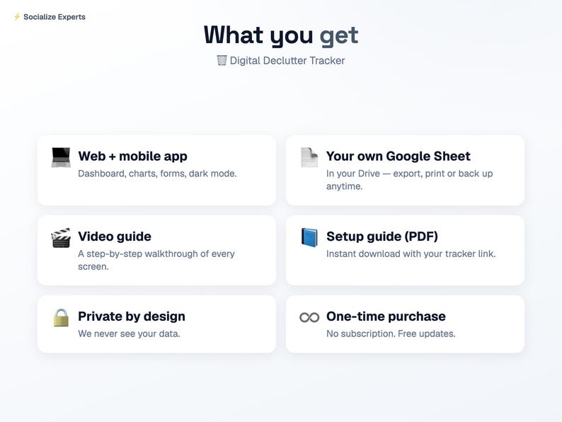 Digital Declutter Tracker — Google Sheets web app, image 8