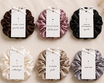Bridesmaid Scrunchie proposal Gifts,to have and to hold,Satin Scrunchie Proposal Gift ,Maid of Honor Gift,Bridal Party Hair Tie