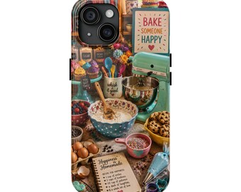Bake Someone Glückliches Backen Küche Kochen Kuchen Kekse Dessert Hobby Business Mixer blau pink Smartphone-Case Cover
