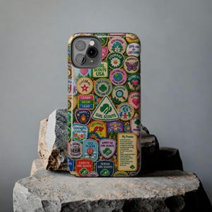 Girl Scout Badge Merit Patch Troop Leader Community Nostalgic Girly Feminine Teamwork Collage Phone Case | Magnetic Impact-Resistant Case image 19