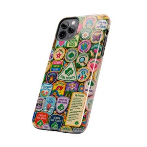Girl Scout Badge Merit Patch Troop Leader Community Nostalgic Girly Feminine Teamwork Collage Phone Case | Magnetic Impact-Resistant Case image 8