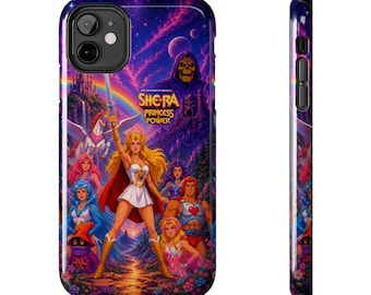 She-Ra Prinzessin der Macht Handyhülle | Retro 80er Jahre Fantasy Kriegerin Kunst | Nostalgische zauberhafte Heldin Handytasche magnetisch magsicher