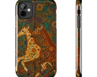 Blumenmuster Giraffen Sonnenblumen Pink Gelb Gold Burgund Tier Afrikanische Feminine Girly Boho Blumen Safari Kunst Telefon Fall Abdeckung