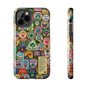Girl Scout Badge Merit Patch Troop Leader Community Nostalgic Girly Feminine Teamwork Collage Phone Case | Magnetic Impact-Resistant Case image 14