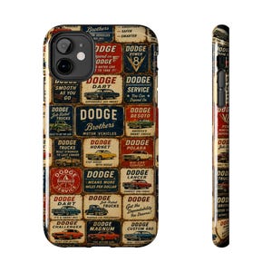 Vintage Dodge Ads Schilder Oldtimer Auto V8 Rennen LKW Behicle Retro Logo Handyhülle | Magnetische schlagfeste Hülle
