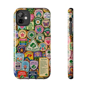 Girl Scout Badge Merit Patch Troop Leader Community Nostalgic Girly Feminine Teamwork Collage Phone Case | Magnetic Impact-Resistant Case image 11