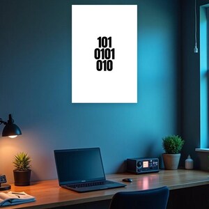 Binary Code 101 0101 010 Print zdjęcie 2