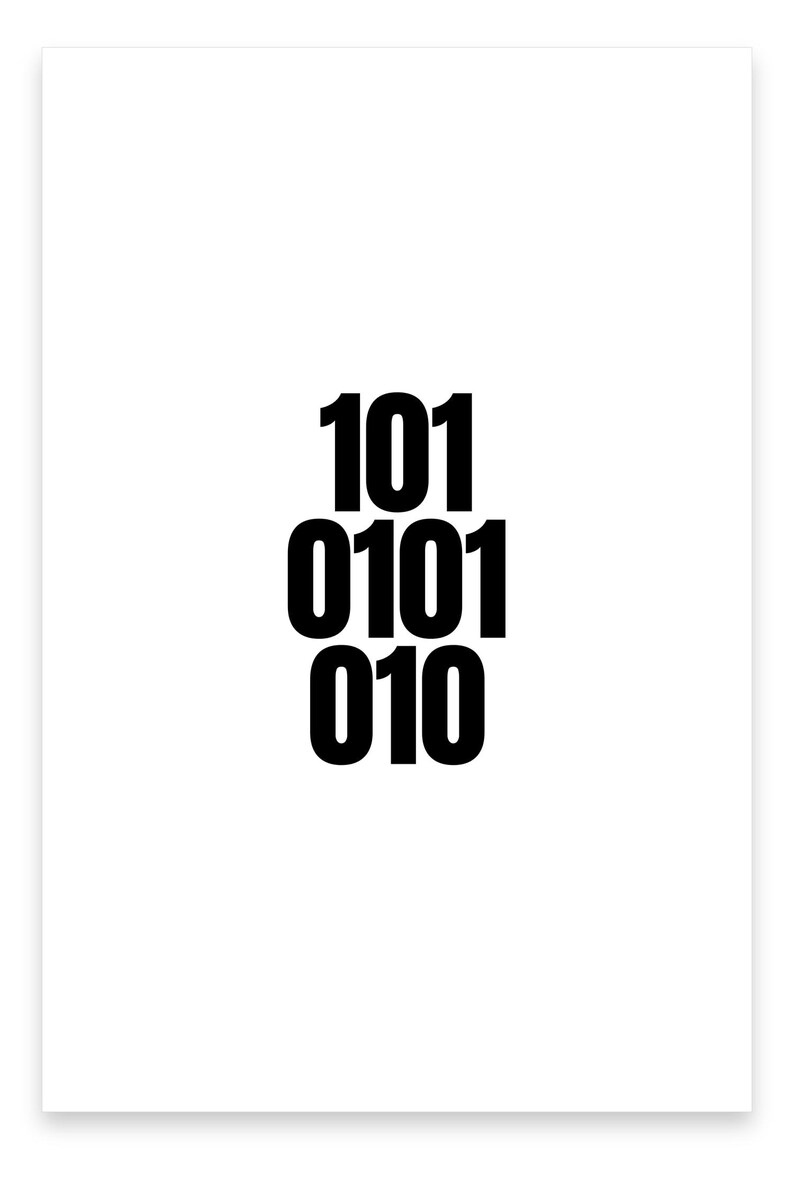 Binary Code 101 0101 010 Print zdjęcie 1