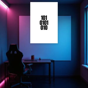 Binary Code 101 0101 010 Print zdjęcie 3