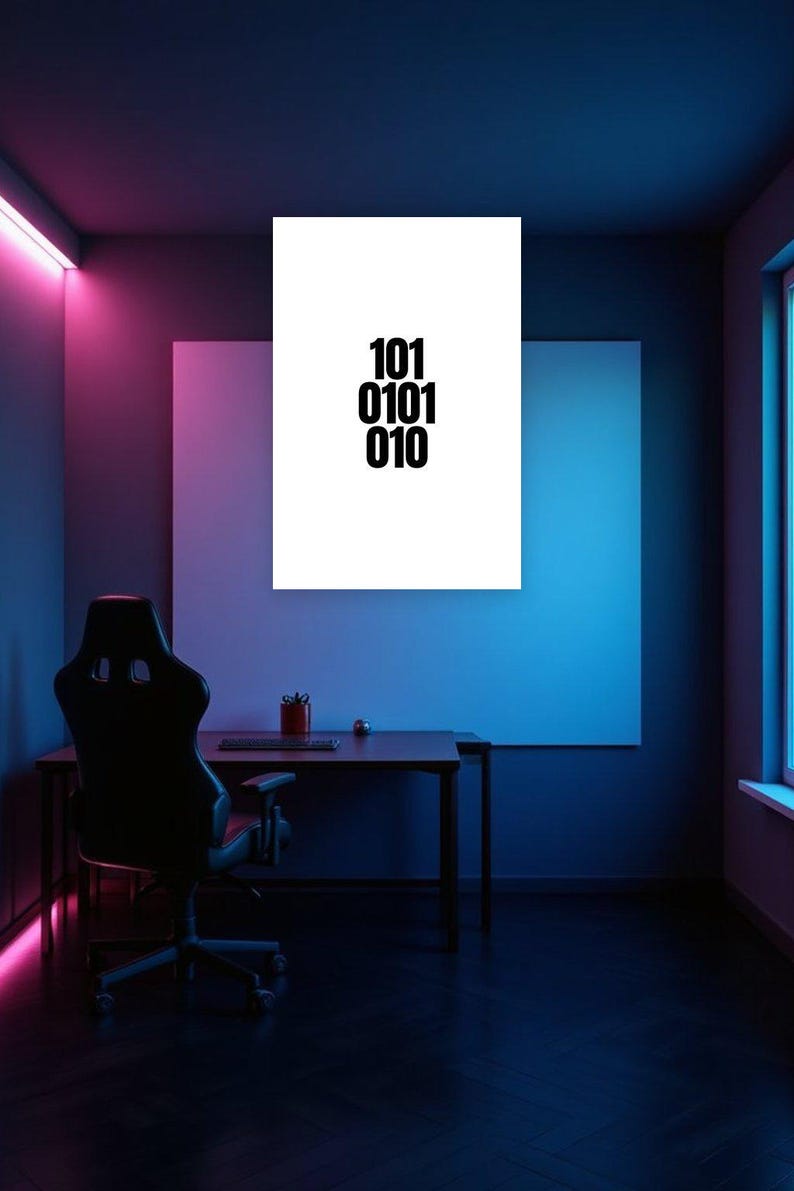 Binary Code 101 0101 010 Print zdjęcie 3