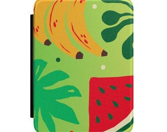 Tropical Fruit Pattern Kindle Case | Watermelon Banana Leaves