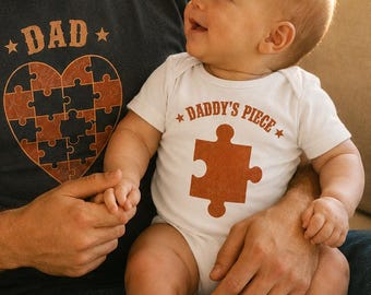 Daddy's Piece Baby Bodysuit, Matching Father's Day Outfit, Dad and Baby Shirt