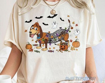Toy Story Slinky Halloween dog Ghost png, Slinky Dog Halloween skeleton png, Cute Dog Halloween party png, Halloween gift, Digital download