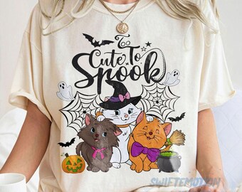 Disney Spooky Cat png, Disney Aristocats Halloween night party, Cute Spooky Halloween, Cat Lover gift, Digital download, Mickey not so scary