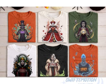 Bundle Vintage Disney Villains Halloween Group png, Good to Be Bad Halloween party svg, Ursula, Evil Queen & Cruella Villains Ghost png