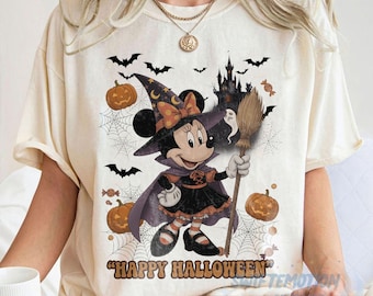 Vintage Disney Halloween Couple png, Mickey Vampire Minnie Witch png, Spooky Disney Couple night party, Halloween Trip 2026, Minnie Ghost