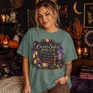 Owens Sisters Book Club Shirt, Practical Magic Tee, Witchy Book Lover Shirt, Comfort Colors 1717, Fall Reading Tee, Magic Book Club Gift image 6