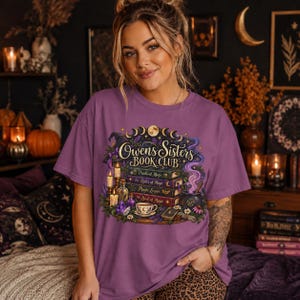 Owens Sisters Book Club Shirt, Practical Magic Tee, Witchy Book Lover Shirt, Comfort Colors 1717, Fall Reading Tee, Magic Book Club Gift image 11