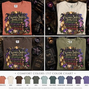 Owens Sisters Book Club Shirt, Practical Magic Tee, Witchy Book Lover Shirt, Comfort Colors 1717, Fall Reading Tee, Magic Book Club Gift image 14
