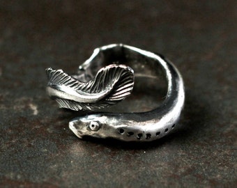 Lamprey Ring, Sterling Silver