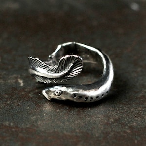 Lamprey Ring, Sterling Silver