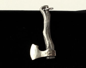 Viking Battle Axe Sterling Silver Charm